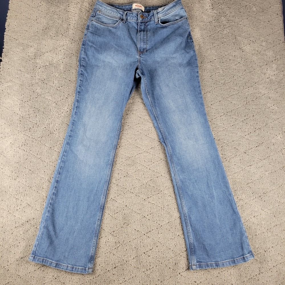 Wrangler Jeans Womens 10 Blue High Rise Bold Boot Stretch Bootcut Cowgirl Denim